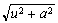 $\sqrt{u^{2}+a^{2}}$